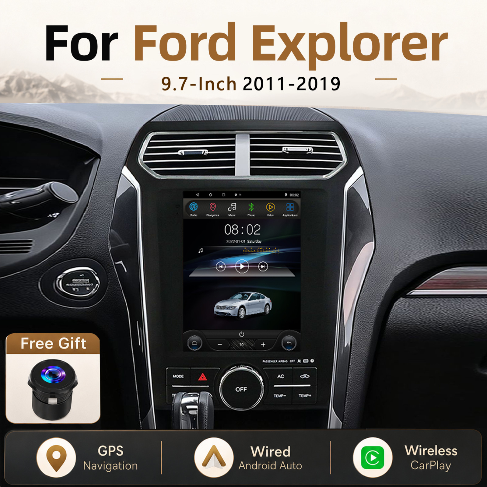 For 2011-2019 Ford Explorer 9.7\