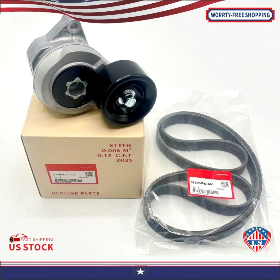OEM NEW Serpentine Belt Drive Component Kit 39073 For 08-12 Honda Accord 2.4L L4