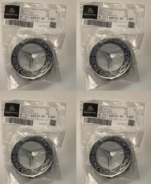4x MERCEDES Alloy Wheel Center Cover Emblem Logo Badge Star Hub Cap Kit Set