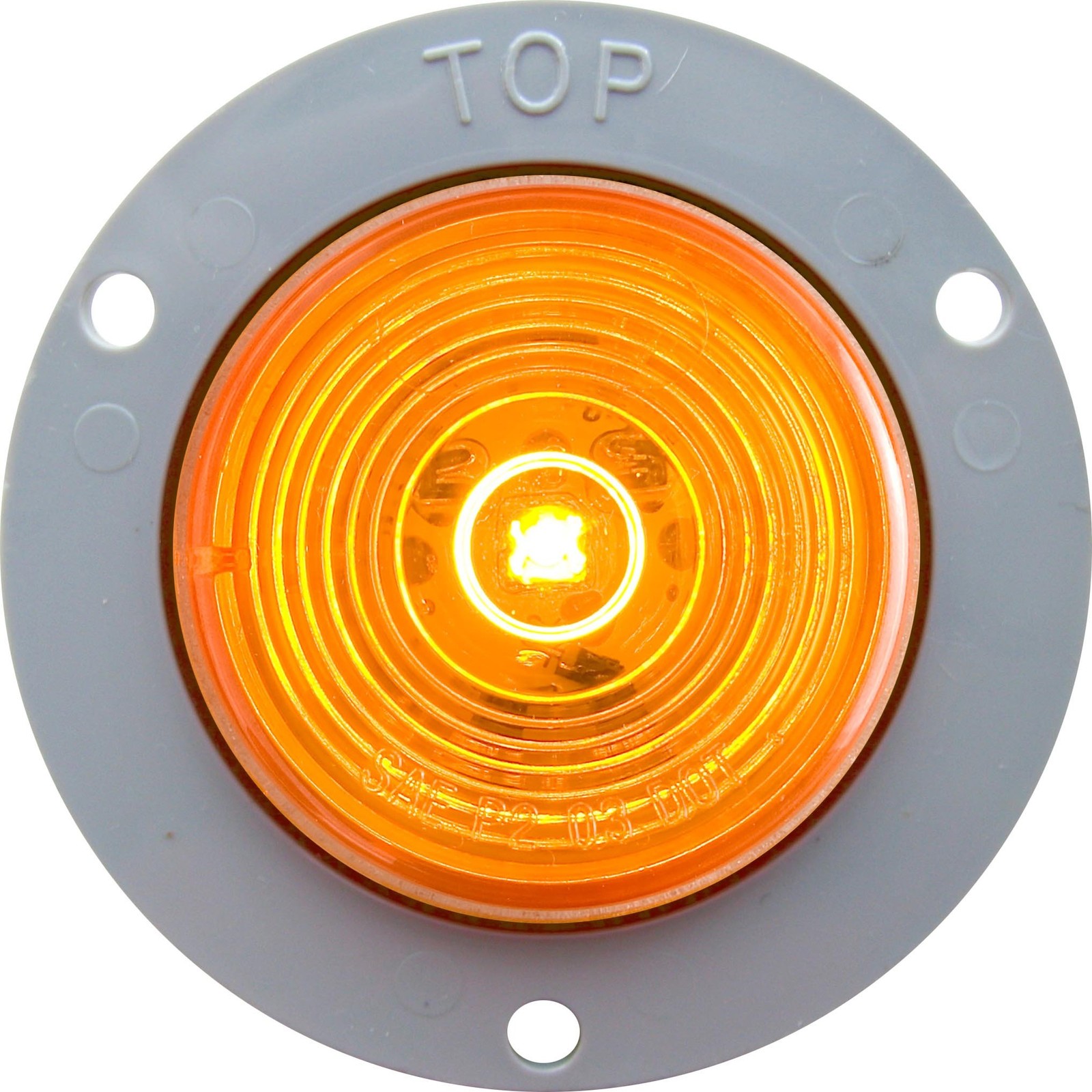 Optronics MCL56ABP Amber LED Round Clearance Marker Light Truck Trailer