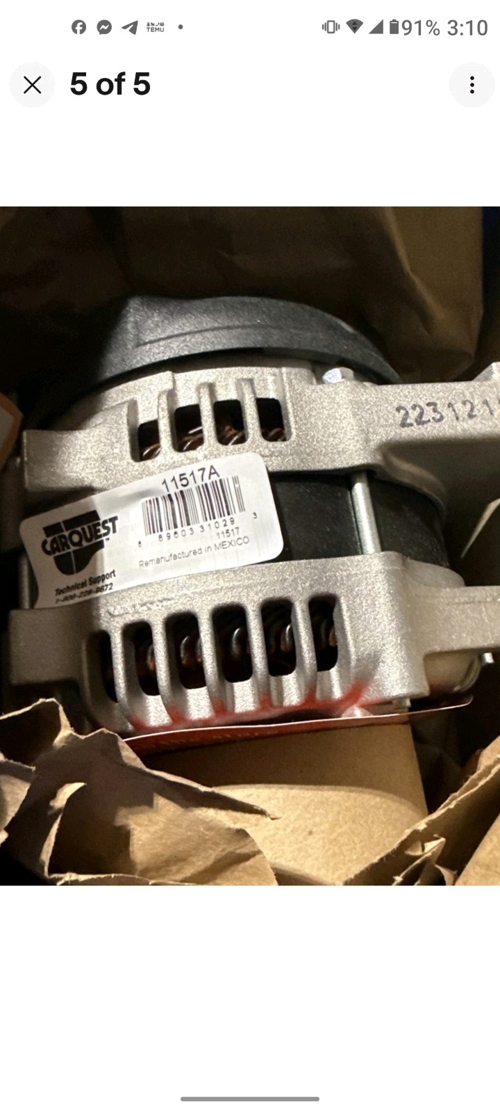CarQuest Alternator Remanufactured 11514A Premium 1-6 CarQuest Alternator Remanufactured 11514A Premium 1-6