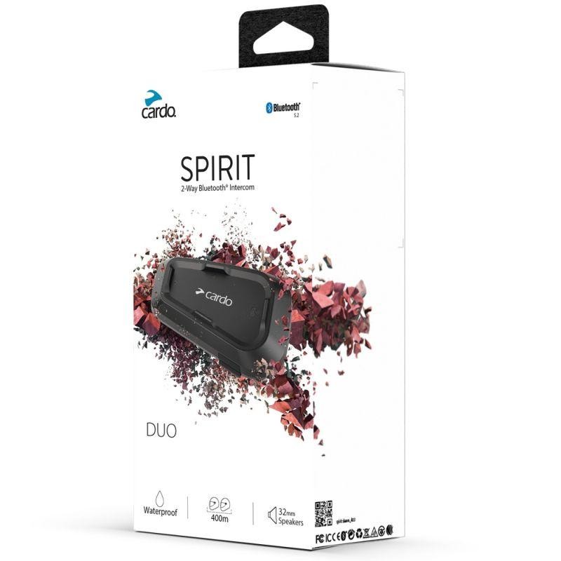Cardo Spirit Duo Bluetooth Communication System for Motorcycle Helmets Cardo Spirit Duo Bluetooth Communication System for Motorcycle Helmets