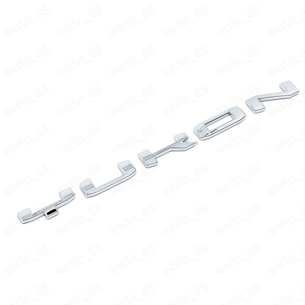 1X Silver Rear Yukon Letters Emblem for 2021-2026 GMC Yukon Yukon XL SLT SLE