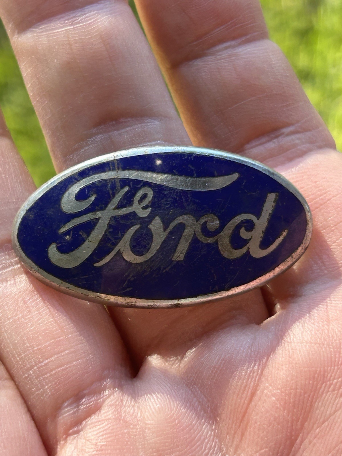 Vintage Model A Ford Radiator Grill Shell Metal Emblem Original Mount Auto Logo