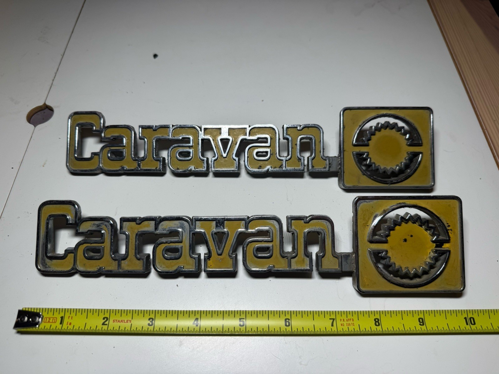 70’s 1970s Chevy Caravan Emblems Pair OEM G-Series Van AC 378640 70’s 1970s Chevy Caravan Emblems Pair OEM G-Series Van AC 378640