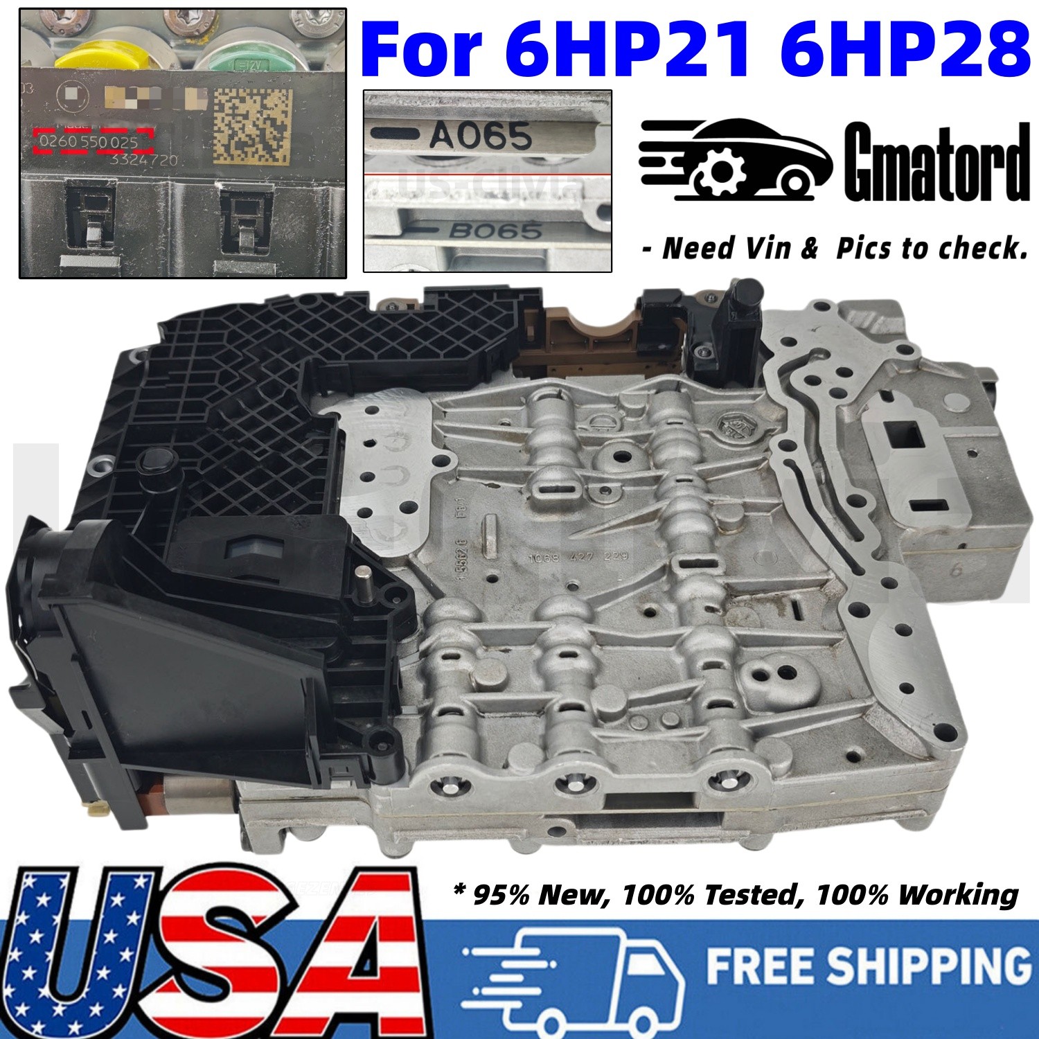 6HP21 6HP28 TCU TCM Transmission Valve Body # A065 0260550025 for BMW 2006-2010