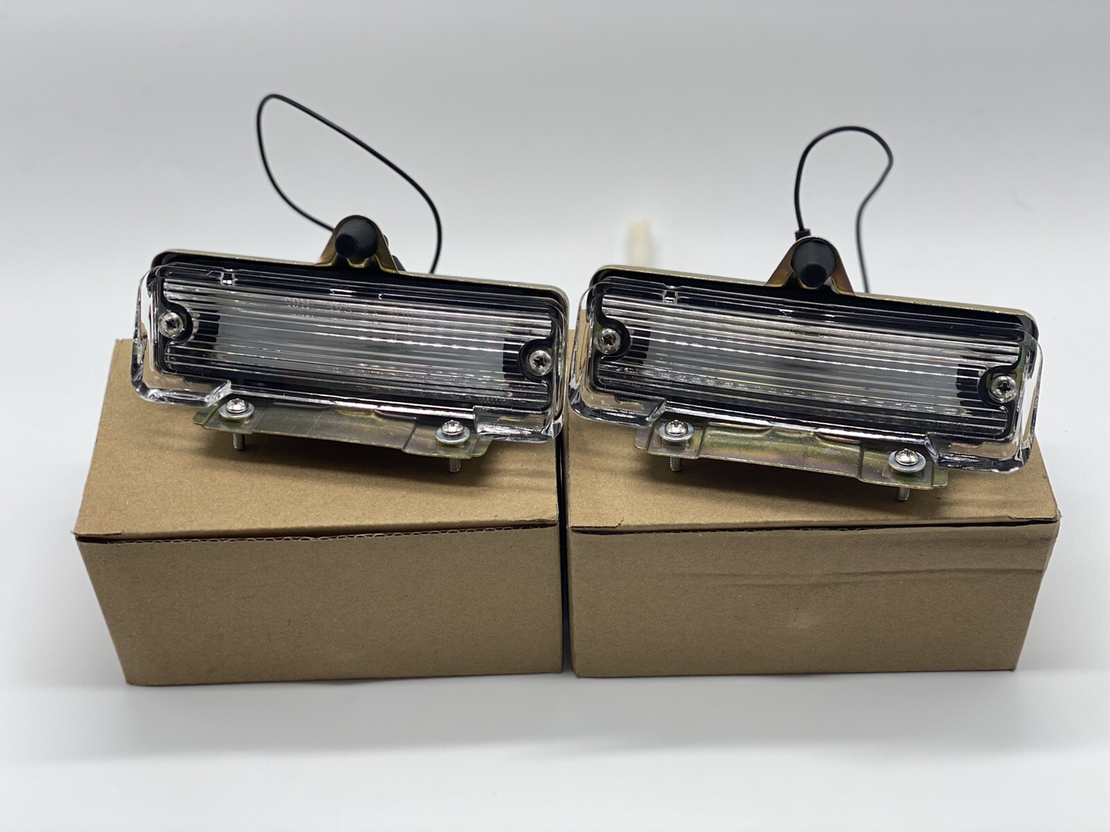 1965 1967 Chevelle El Camino Backup Light Assembly w/ Lens Bulb Wiring Pair LH R