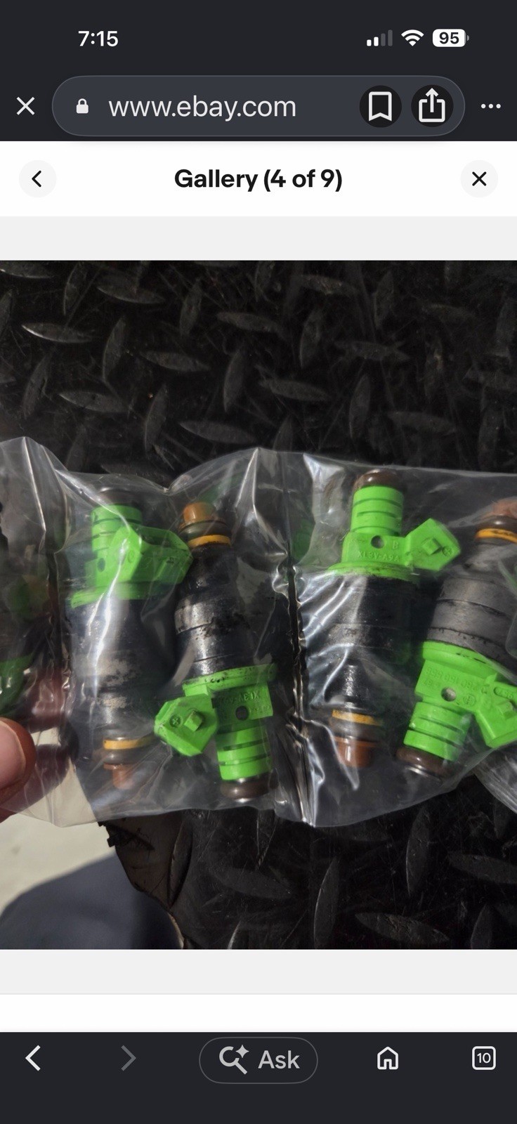 Fuel Injectors 42lb ford racing lightning saleen green top 8x Fuel Injectors 42lb ford racing lightning saleen green top 8x