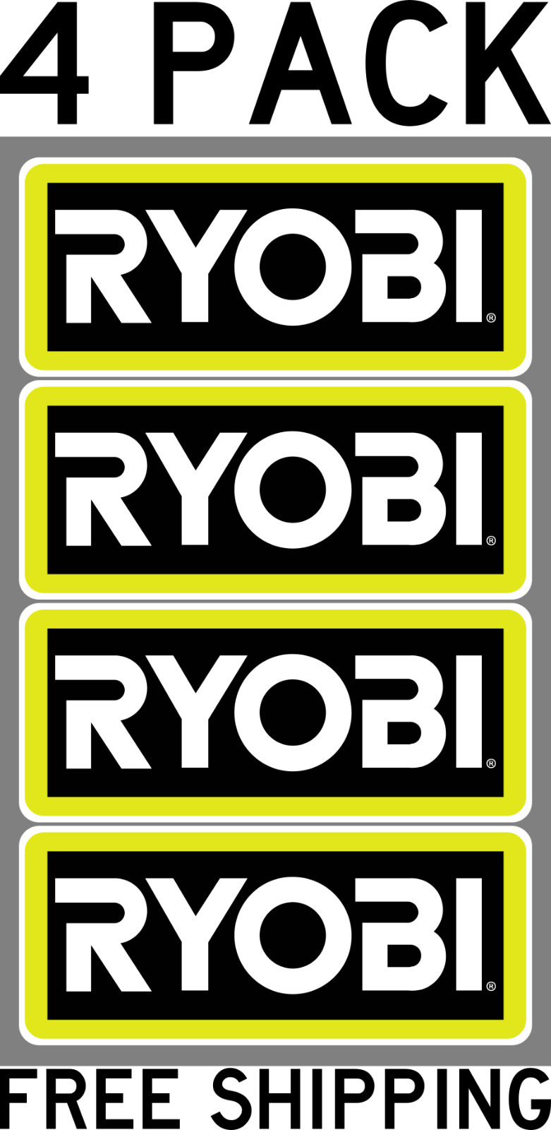 FOUR PACK RYOBI TOOLS DECALS LABELS STICKER TRUCK TOOLBOX  6\