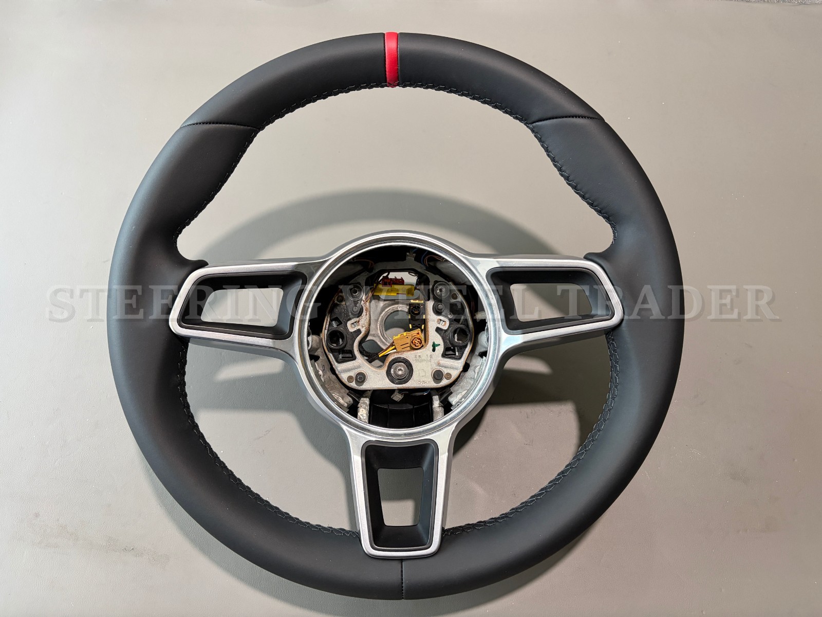 Porsche 911 997 991 987 981 982 958 970 95B Manual Steering Wheel With Red Strip Porsche 911 997 991 987 981 982 958 970 95B Manual Steering Wheel With Red Strip