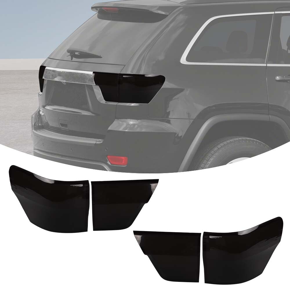 For 11-13 Jeep Grand Cherokee Left&Right Smoke Black Taillight Rear Lamp Covers