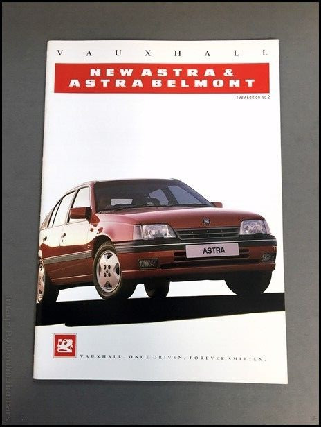 1989 Vauxhall Astra and Belmont 52-page Original Car Sales Brochure Catalog