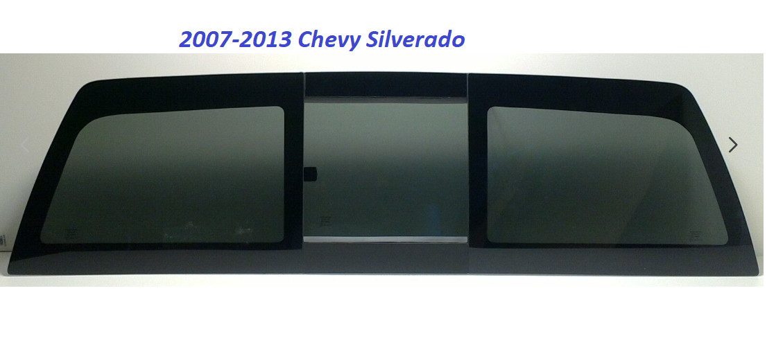 Fits 2007-2013 Chevy Silverado Back Glass Manual Sliding Window Non-Heat
