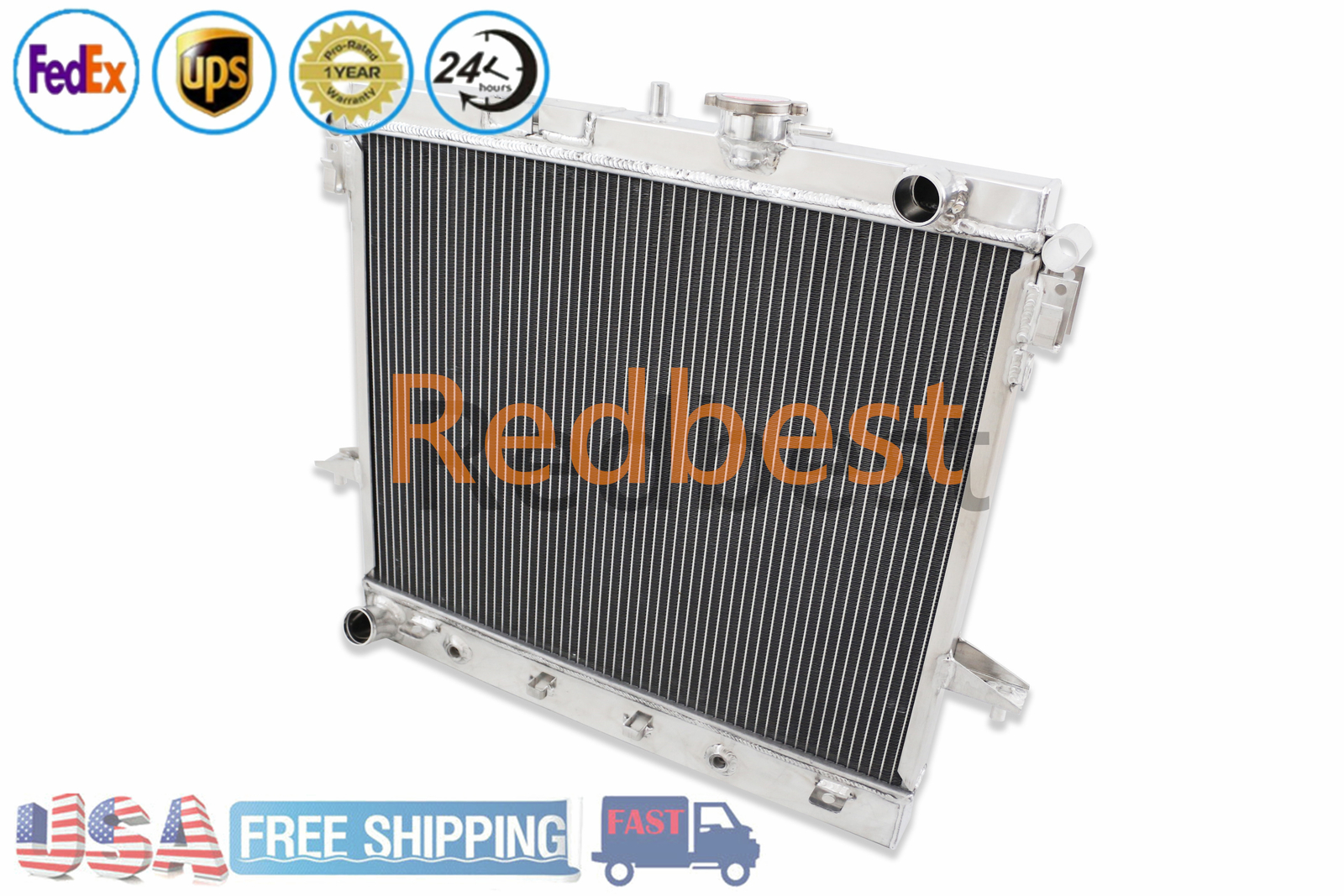 Full Alu 3Row Radiator Fit 06-12 GMC Chevy Colorado Canyon Hummer H3/H3T 5.3L V8