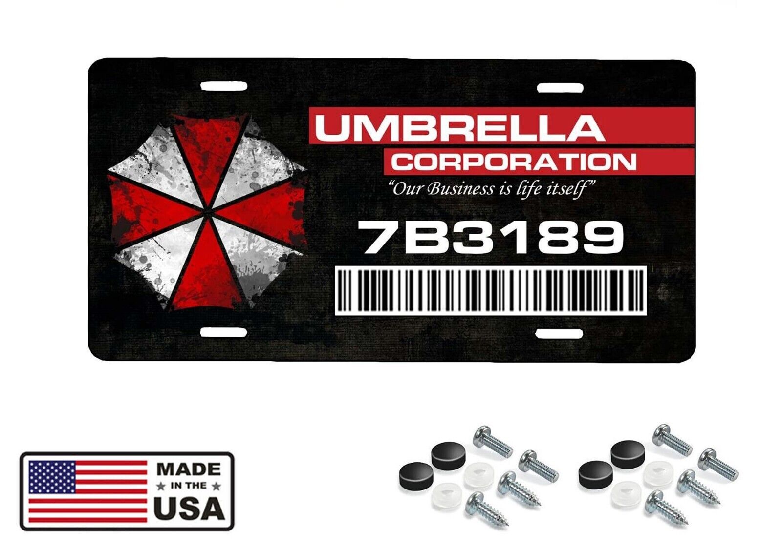 New Custom Resident Evil Umbrella Corporation Vanity License Plate Car Tag 