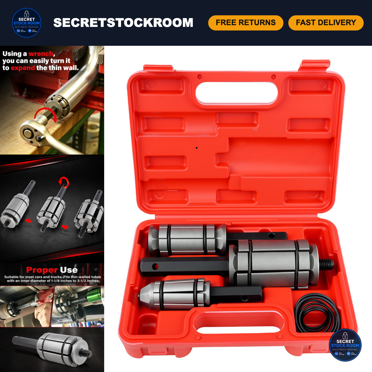 3pcs Exhaust Pipe Expander Set, 1-1/8