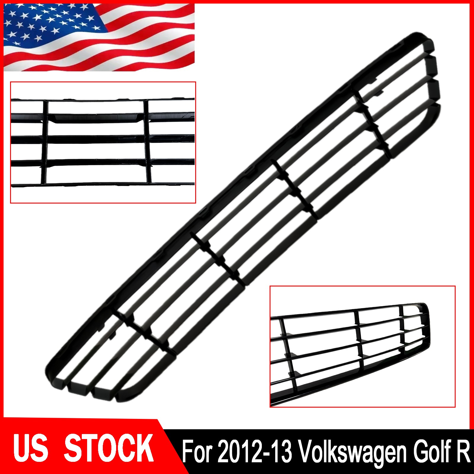 NEW Bumper Grille Front Center Lower 5K0853671J041 For Volkswagen Golf R 12-13