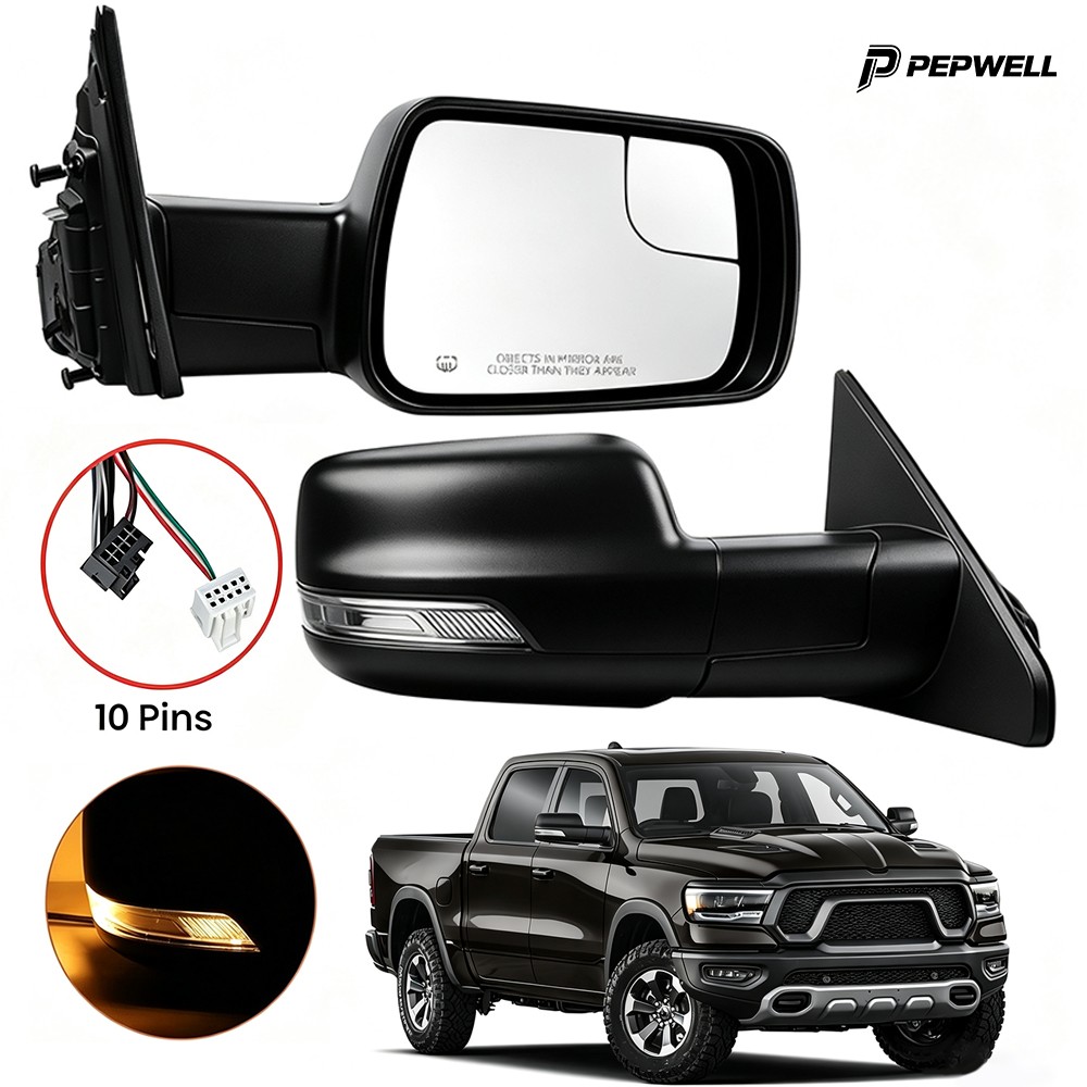 Right Passenger Side Mirror Power Folding for 2019-2026 Ram 1500 OE 68276500AH