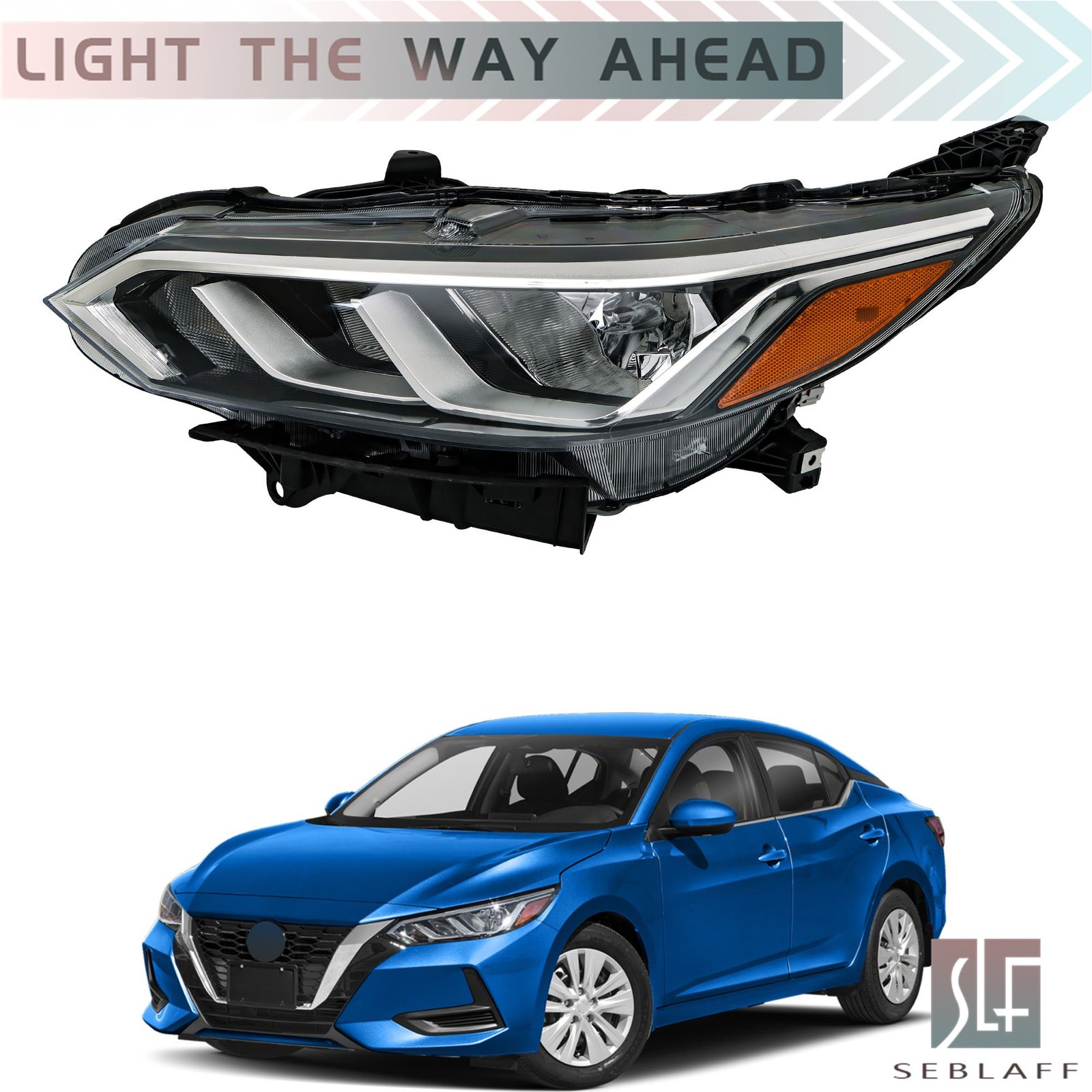 For 2020-2023 Nissan Sentra S/SV Headlight Halogen Driver Left Side Clear Lens