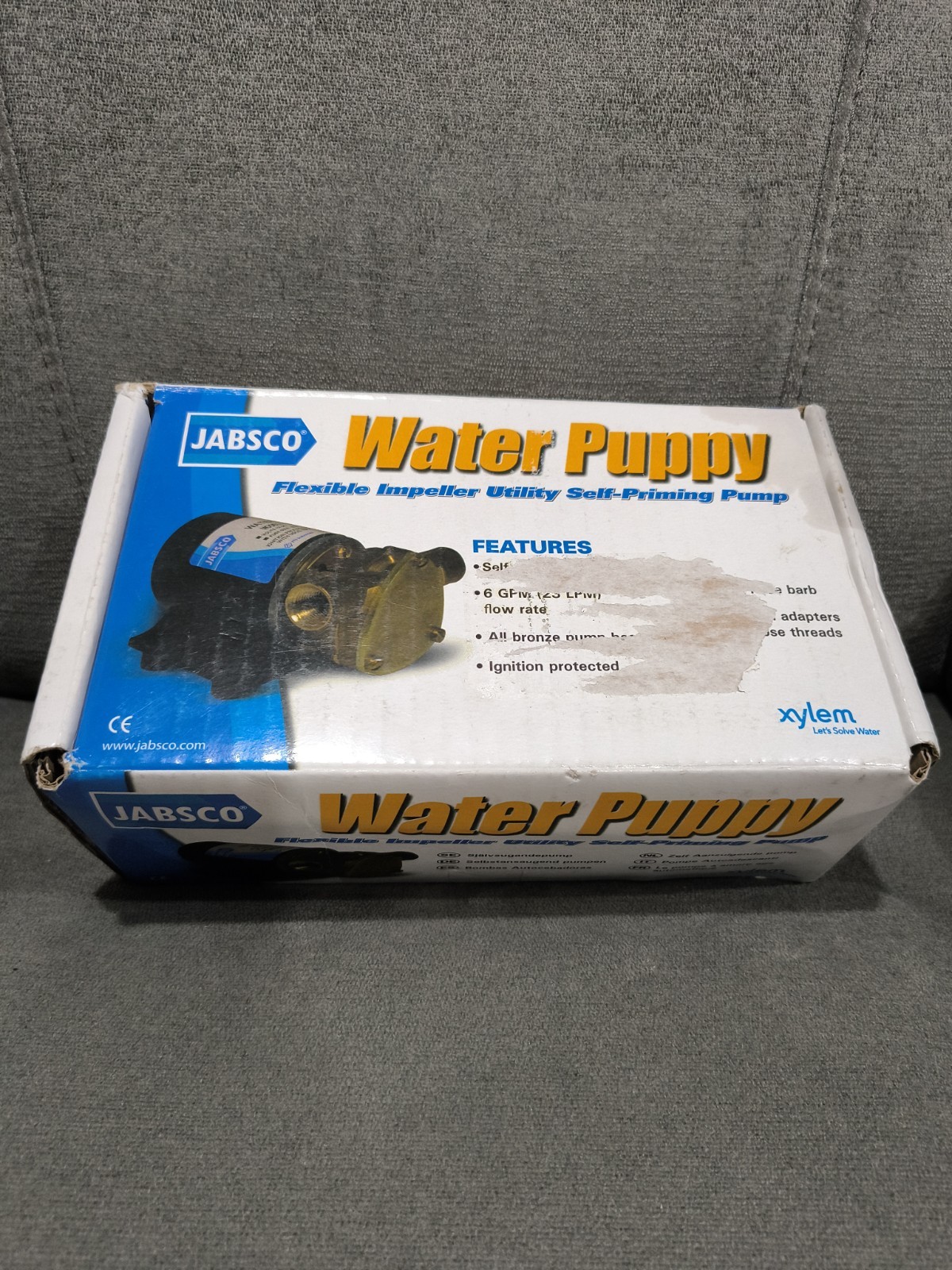 NEW Jabsco 18660-0121 Water Puppy Self Priming Marine Utility Pump 12V DC