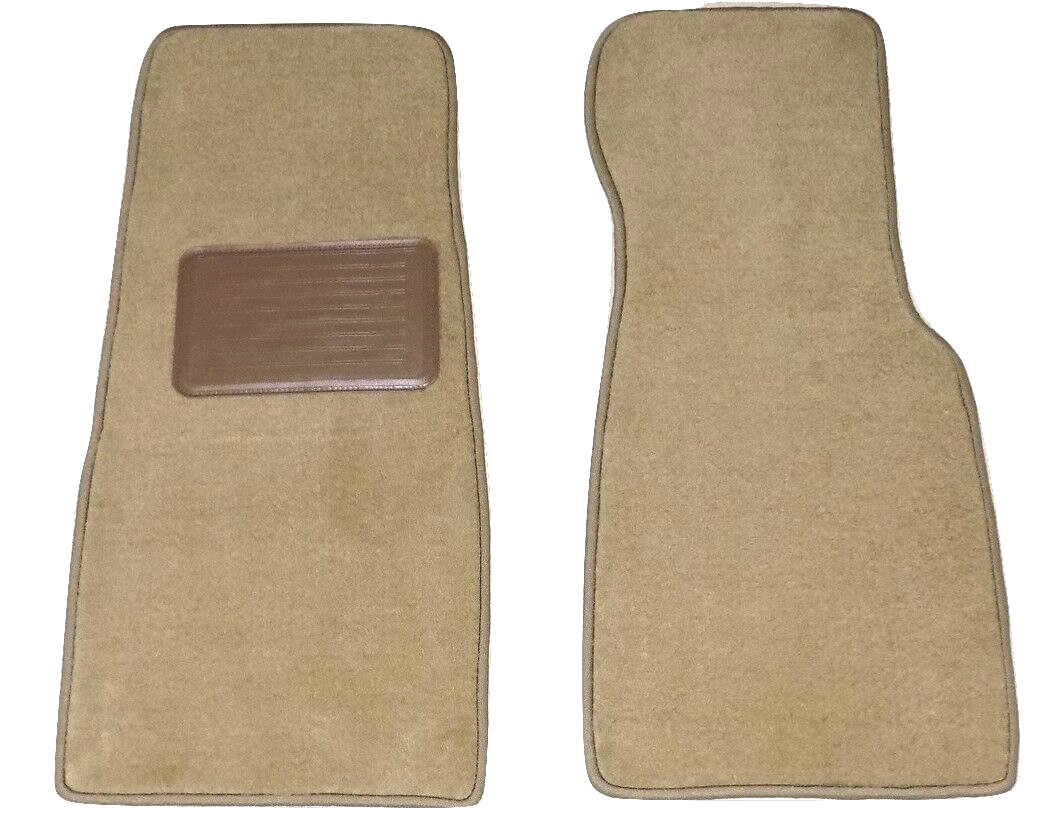 1992 - 1996 Jaguar XJS Beige Tan Car Floor Mats * 2 PIECE FRONTS w/ DS Heel Pad