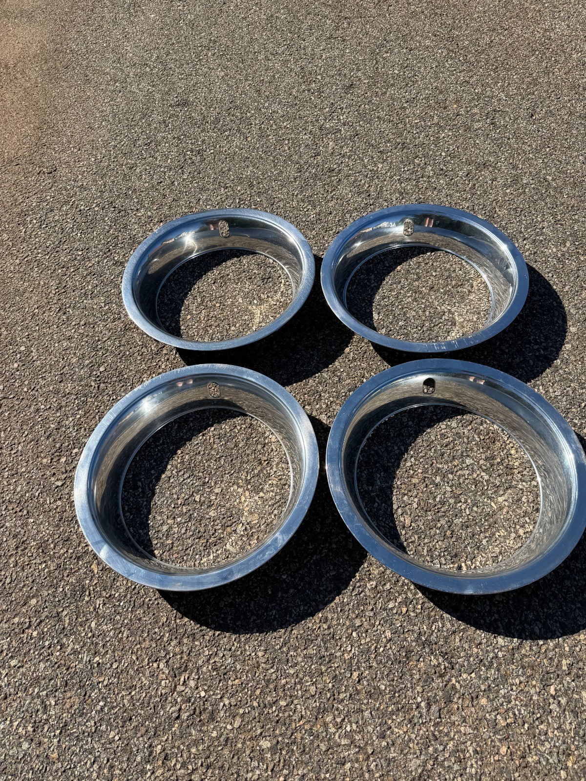 Factory 1968 to 1977 Corvette deep dish rally wheel trim rings beauty rings Factory 1968 to 1977 Corvette deep dish rally wheel trim rings beauty rings