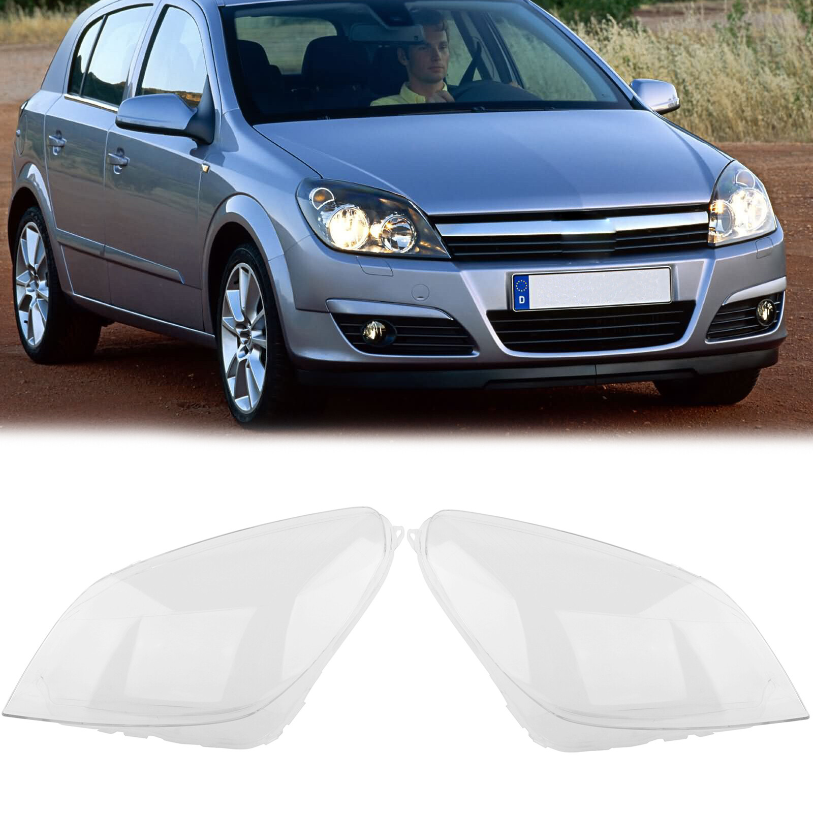 Front Headlight Headlamp Clear Lens Cover For Vauxhall OPEL ASTRA H 2007-2010