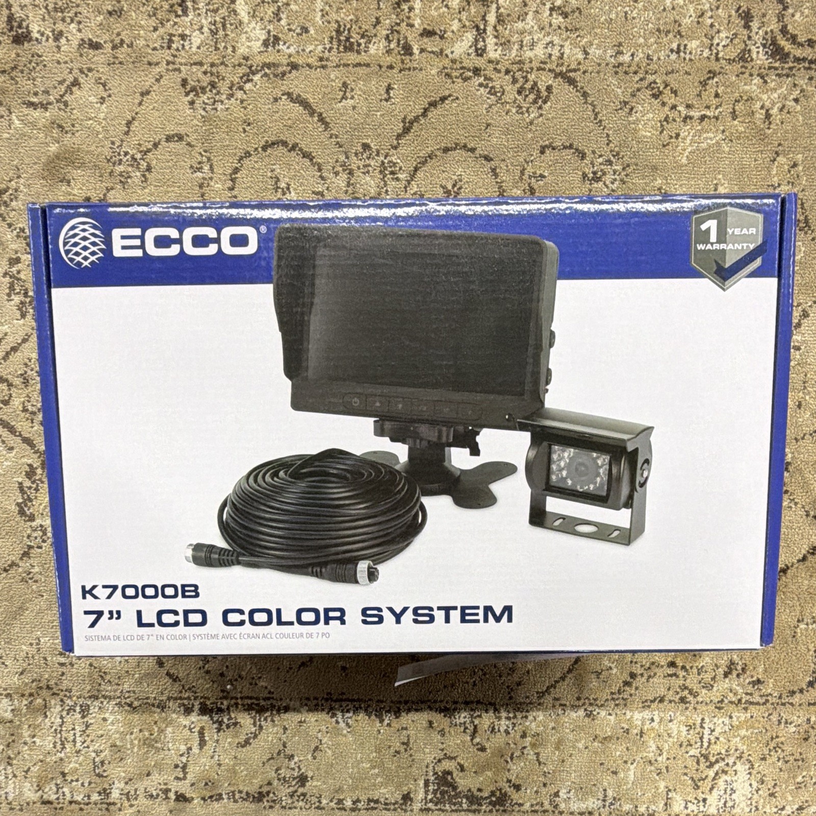 ECCO® K7000B CAMERA SYSTEM, LCD, 7 IN SCREEN, 12 TO 24 VDC, 5/1 W
