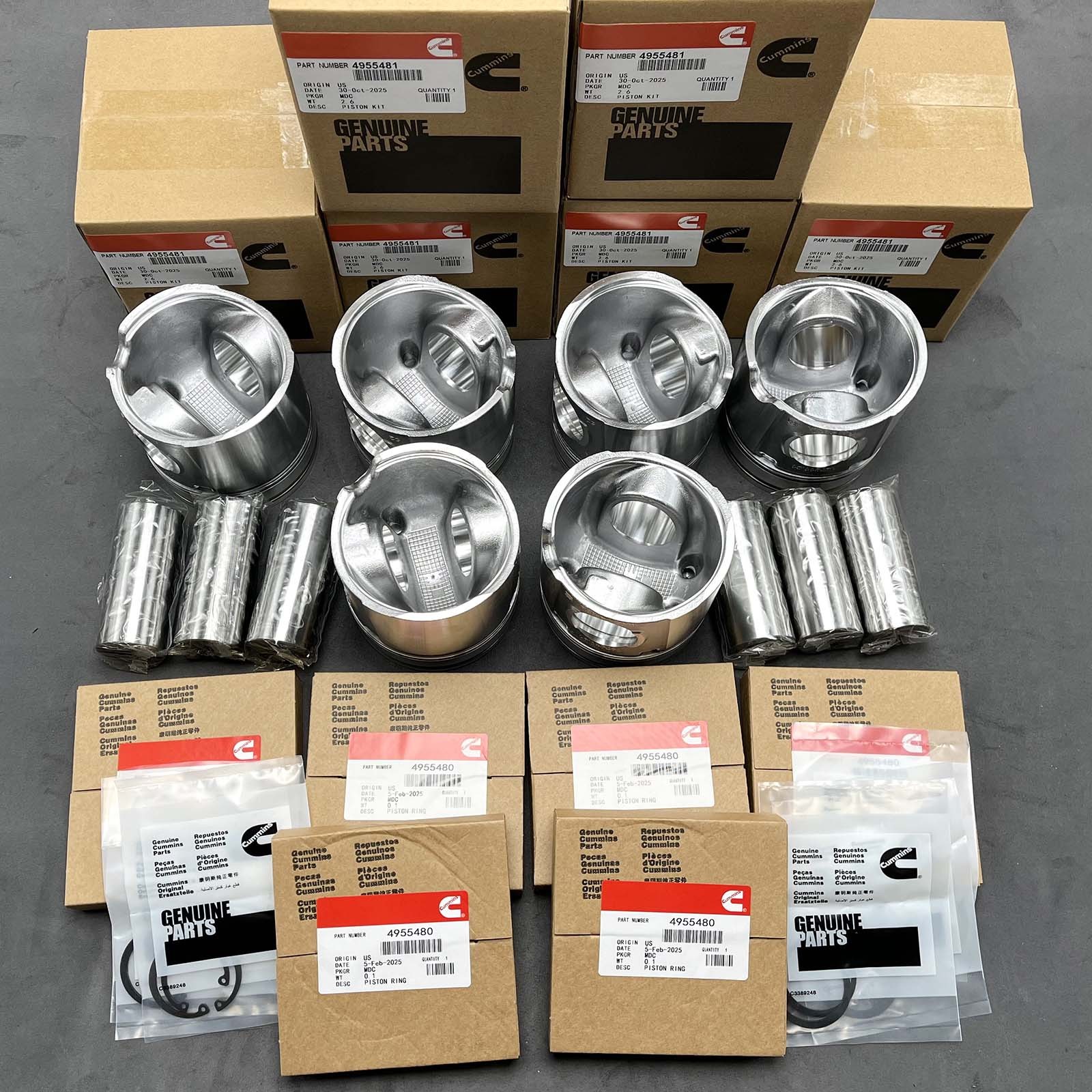 Industrial Performance +.020 Oversized Piston Set 4955481 for Cummins 6.7 24V Industrial Performance +.020 Oversized Piston Set 4955481 for Cummins 6.7 24V