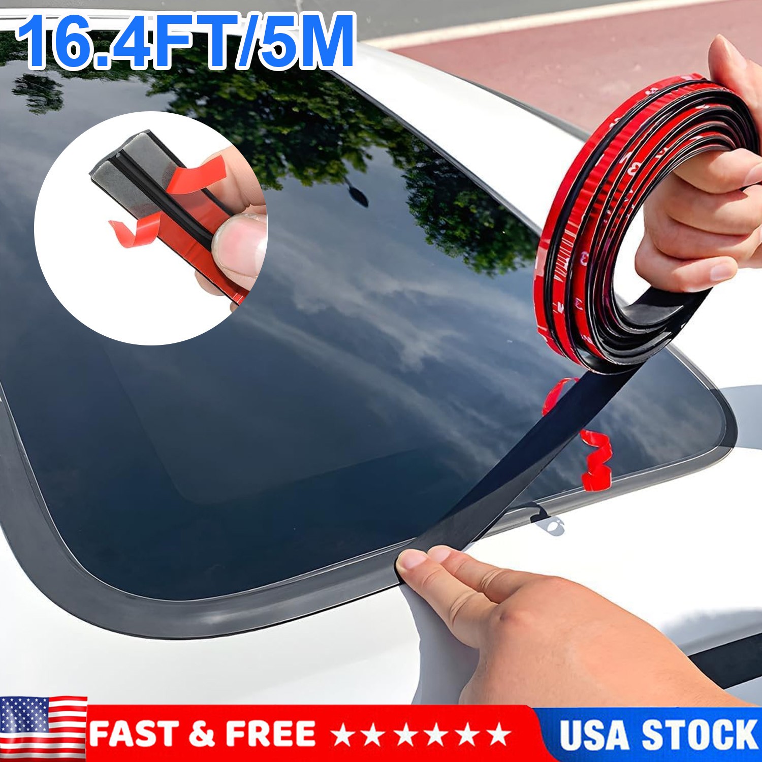 16.4FT Car Windshield Weather Seal Rubber Trim Molding Cover For Mercedes-Benz 16.4FT Car Windshield Weather Seal Rubber Trim Molding Cover For Mercedes-Benz