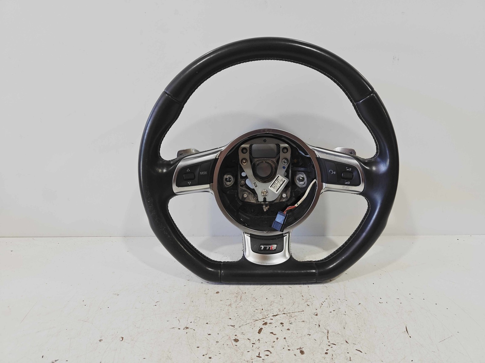08-15 Audi TTS Driver Steering Wheel Flat Bottom Leather Black 8J0419091L OEM (J