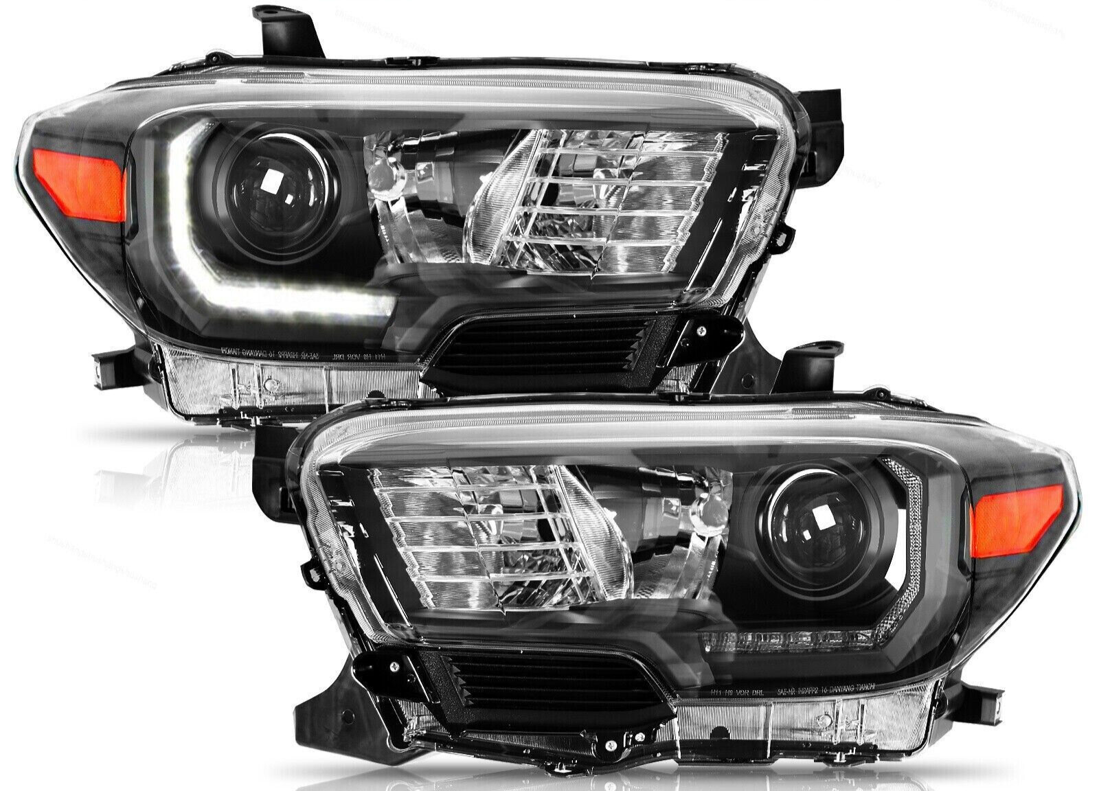 For 2016-2021 Toyota Tacoma Headlamps W/LED DRL Projector Headlights Left+Right