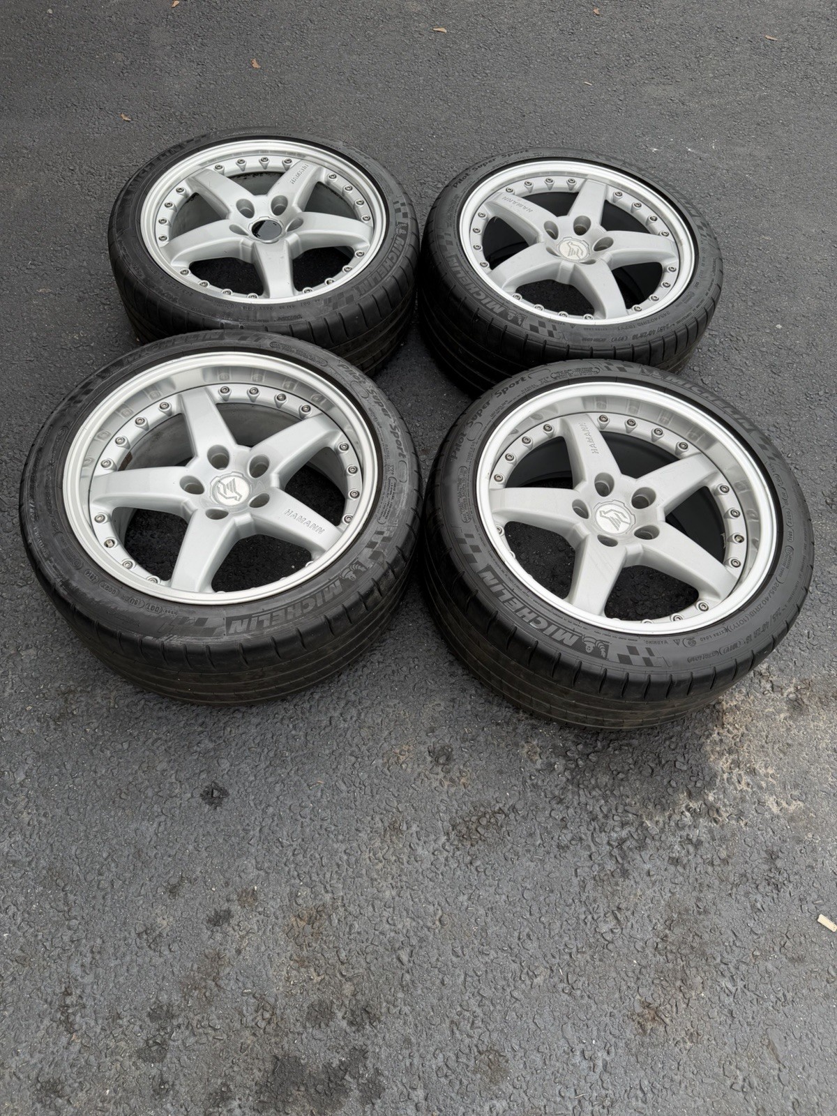 Genuine Hamann PG2 18” Staggered Wheels 5x120 BMW E36 E46 Michelin Tires