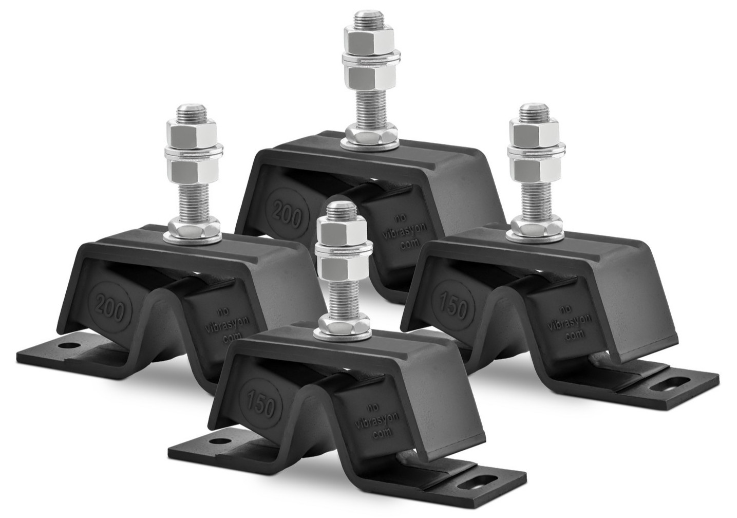 Marine Engine Mount Set Replaces Yanmar 4JH #150 and #200