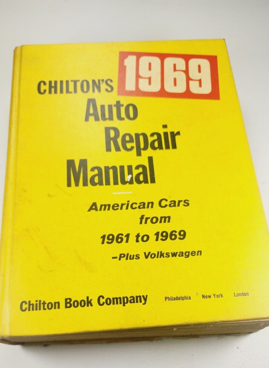 CHILTONS 1969 Auto Repair Manual Book 1961-1969 American Cars Vintage original CHILTONS 1969 Auto Repair Manual Book 1961-1969 American Cars Vintage original