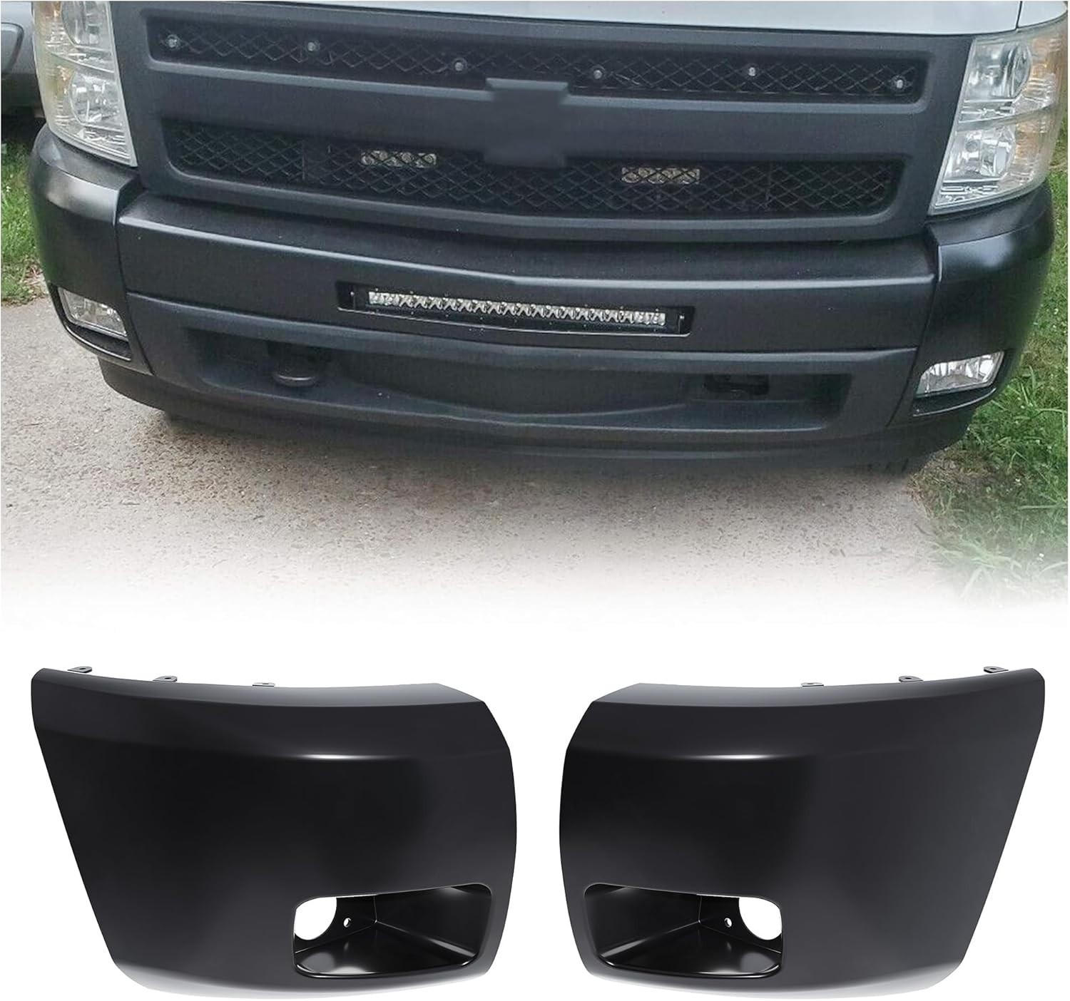 Tapa del extremo del parachoques delantero para Chevy Silverado 1500 2007-2013