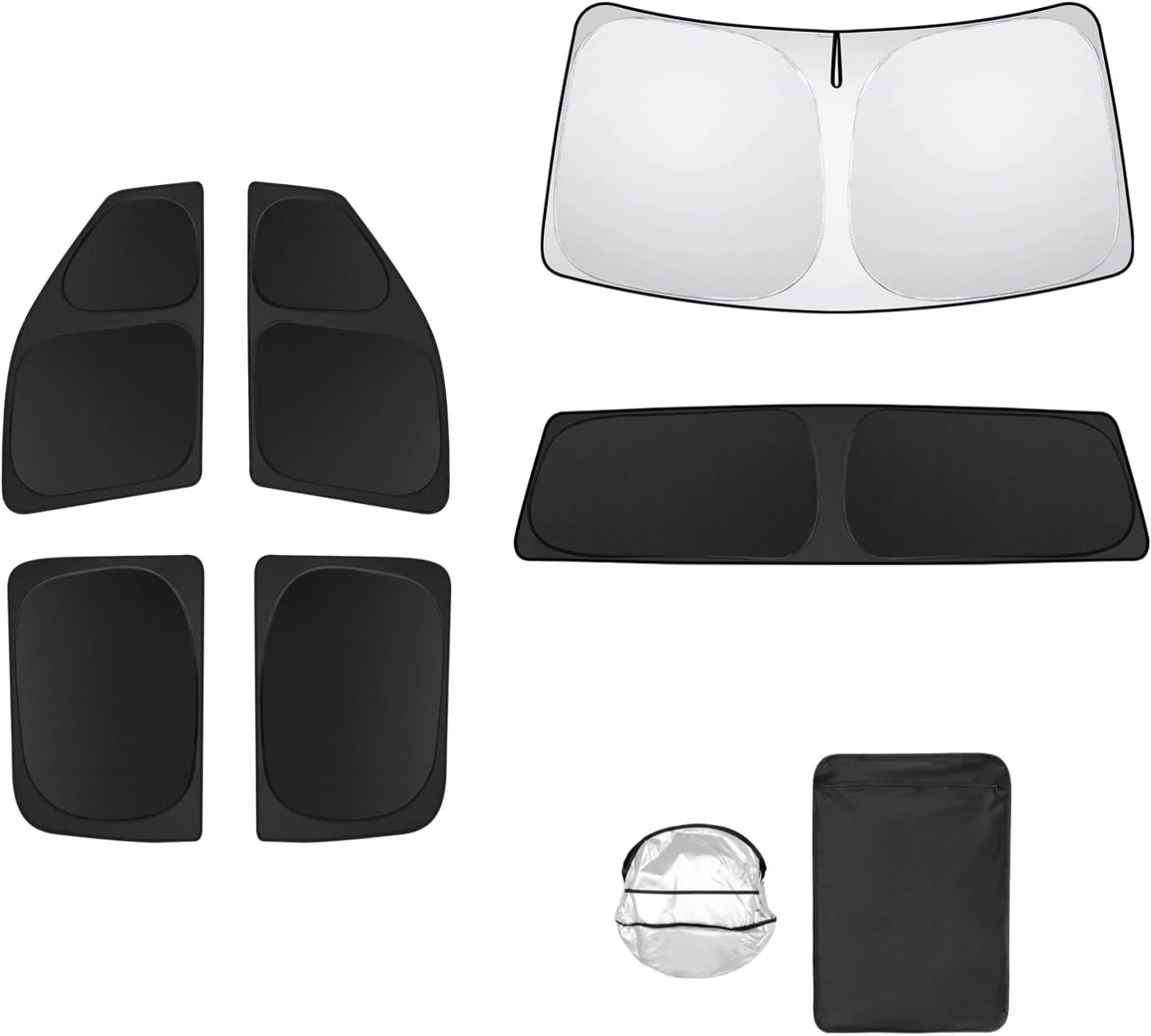 6pcs Car Window Shades for Dodge RAM 2500 3500, UV Blocking & Privacy Protection