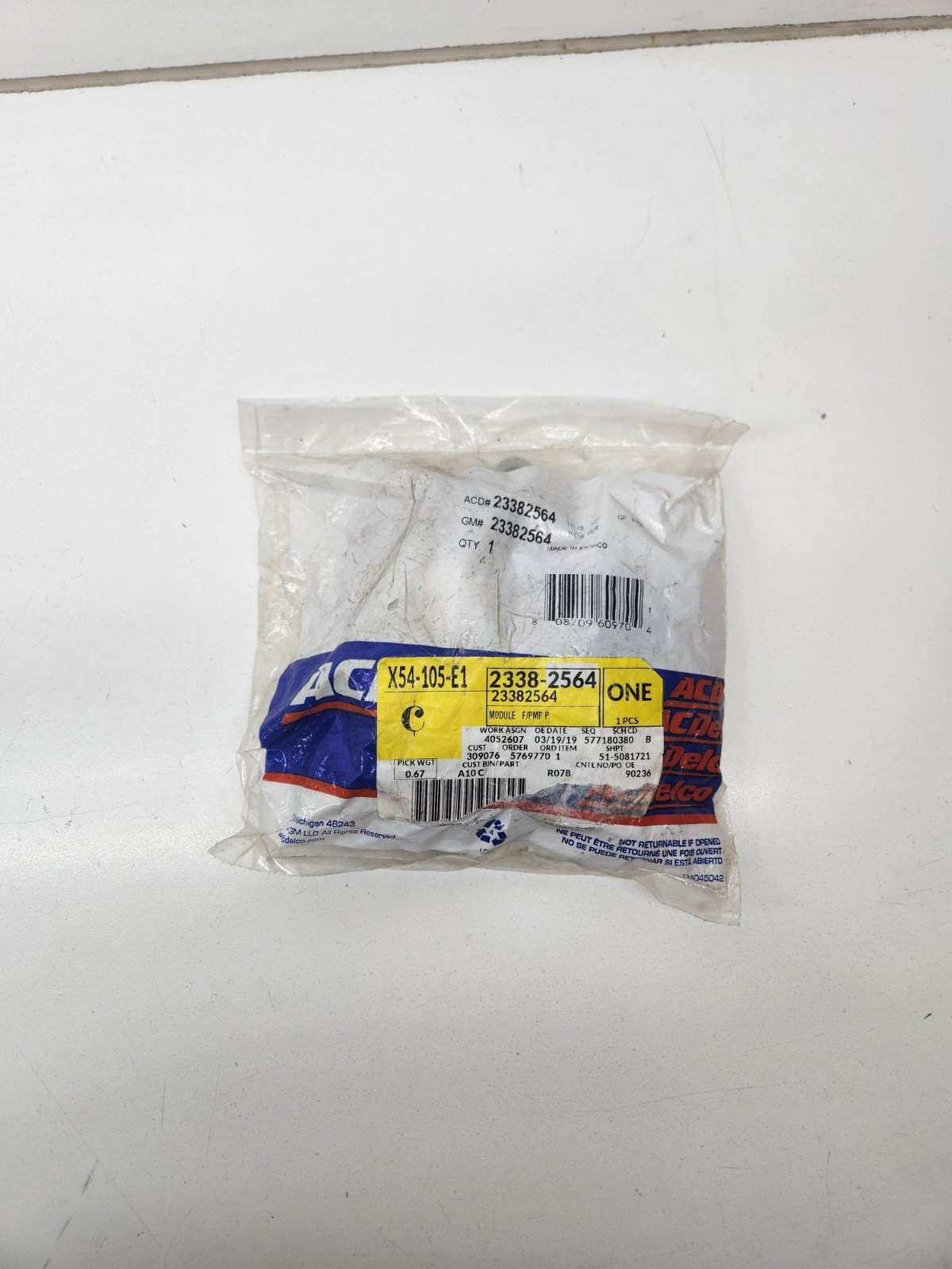OEM Chevy, Cadillac, GMC 2015-2024 Fuel Pump Power Control Module 23382564 OEM Chevy, Cadillac, GMC 2015-2024 Fuel Pump Power Control Module 23382564
