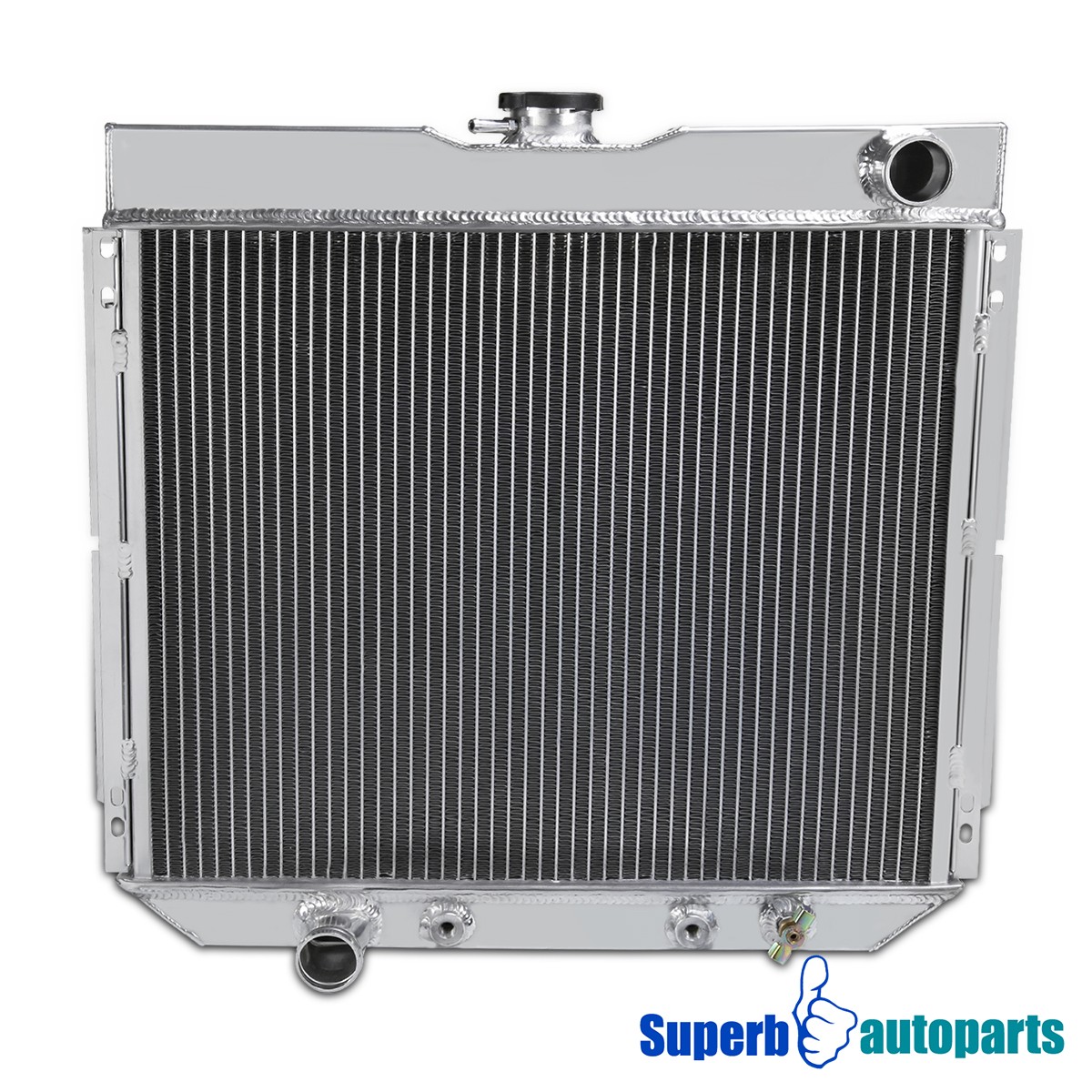 Fits 1967-1969 Mustang Aluminum Cooling Radiator V8 3-Row Core MT 20'' Fits 1967-1969 Mustang Aluminum Cooling Radiator V8 3-Row Core MT 20''