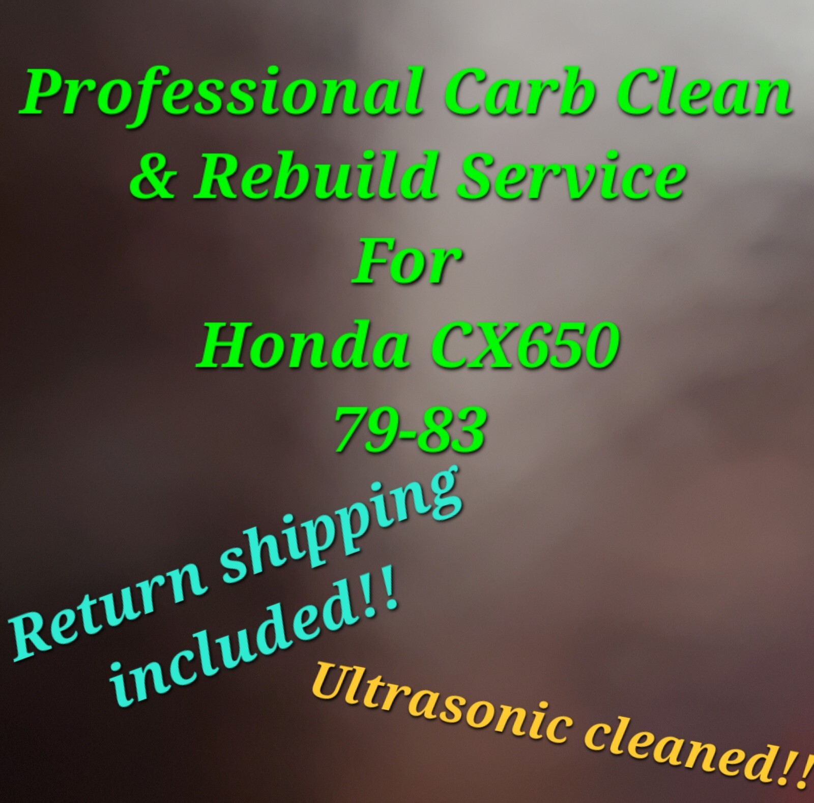 78-83 Honda CX500 Professional Carb clean and rebuild service CX 500 ALL Models