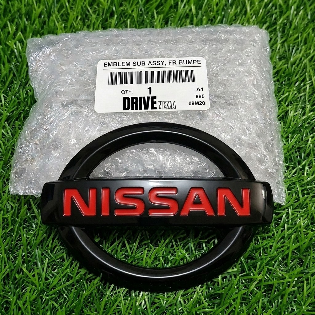 Nissan 350Z 370Z Z33 Z34 Front Grille Emblem Badge Black Red OEM Logo 2003-2021