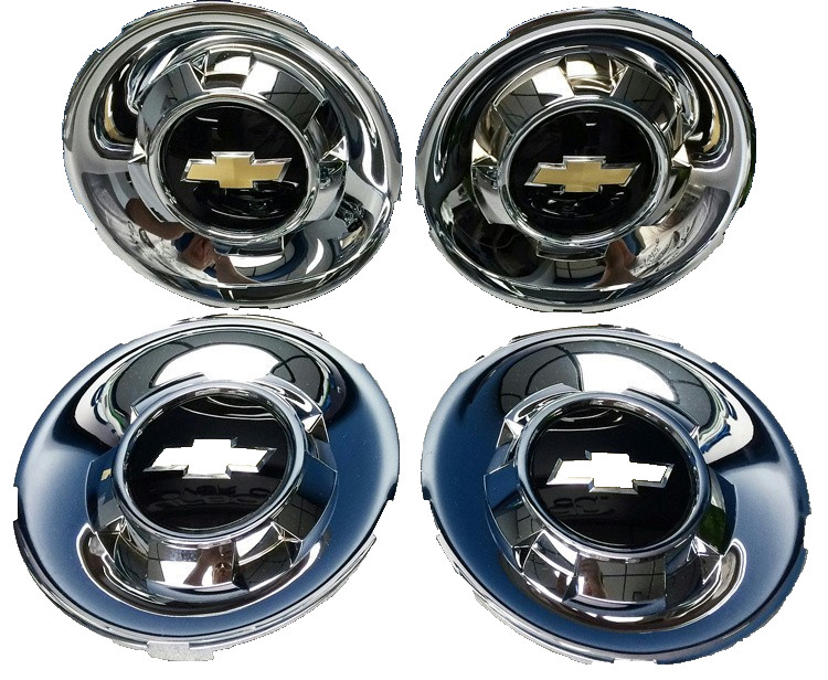 Fit 4 2009-14 Chevy Tahoe Avalanche Silverado Chrome 5416 Center Caps 19431543