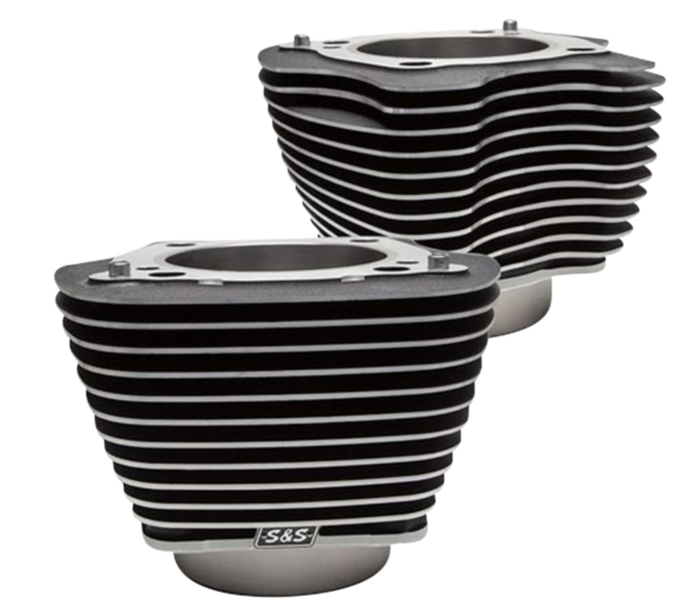 S&S Cycle 910-0682A Cylinder Set 4.25 Bore Unhoned Wrinkle Black M8