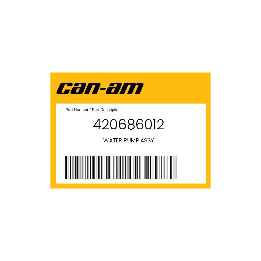 Can-Am Genuine Water Pump Assy - 420686012