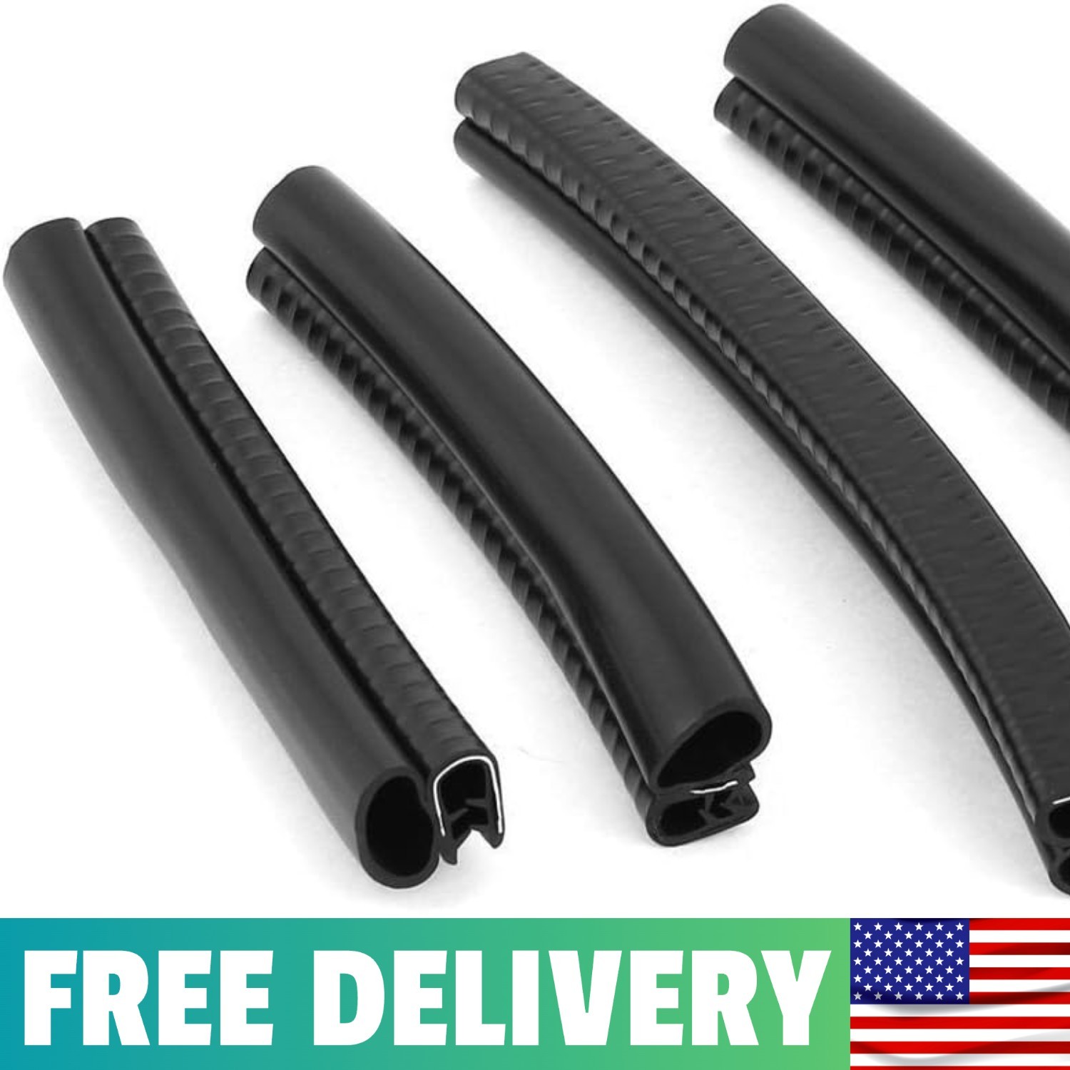 XMHF Car Rubber Sealing Sealed Strip Door Guard Buffer Protector Black black