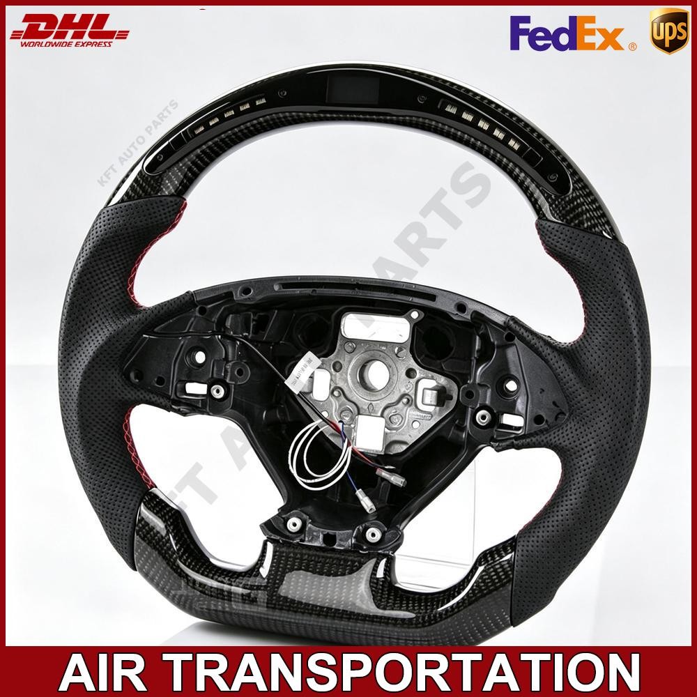 Carbon Fiber LED Leather Steering Wheel For Chevrolet Corvette C7 2014-2019