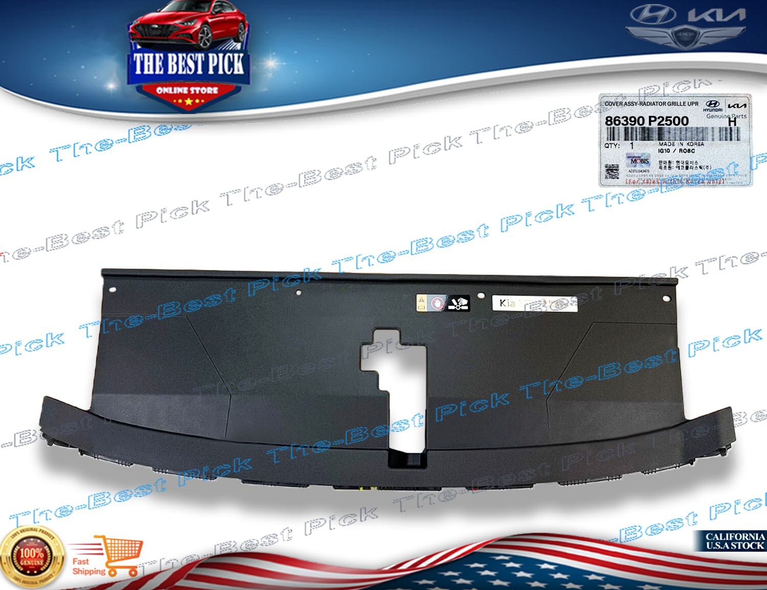 ⭐GENUINE⭐ COVER ASSY-RADIATOR GRILLE UPR  For 2025 Kia Sorento 86390P2500