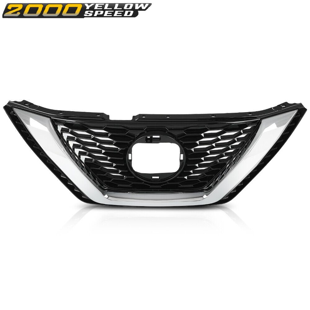 Fit For 2020 2021 Nissan Qashqai Rogue Sport Chrome Front Upper Grille Assembly