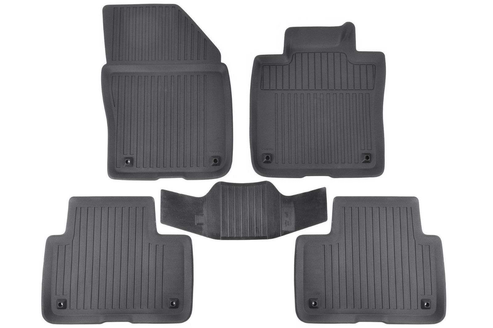 2019-2025 Genuine Volvo S60 All Weather Floor Mats Plastic Charcoal NEW 31322963