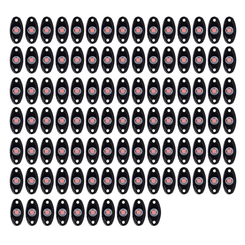 100pc LED Red GOLF CART KART NEON UNDERBODY UNDERGLOW LIGHT 12V WATERPROOF SET K